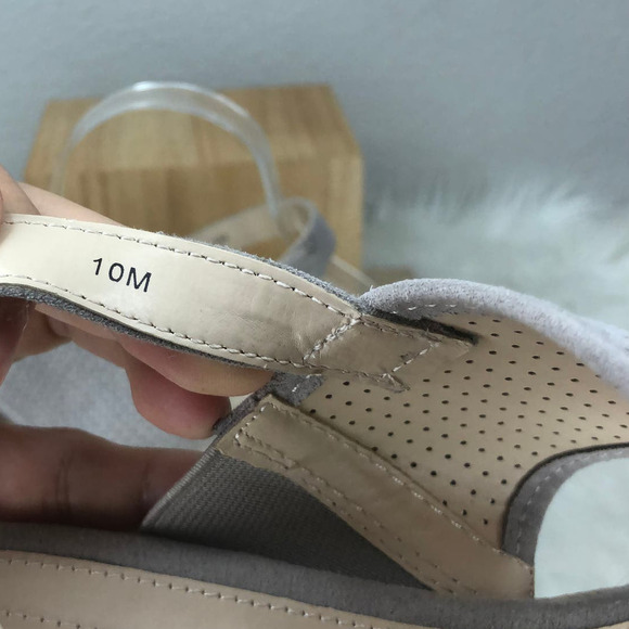 Liz Claiborne Womens Hatcher Wedge Espadrille Sandals Koala Beige Size 10M - Picture 4 of 7